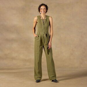 Sundance Women's Jasiri Jumpsuit Size 16 Linen Cotton Blend
